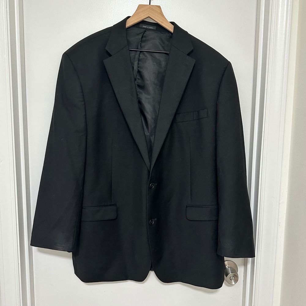 Lauren Ralph Lauren | Men's Black 100% Wool Blazer Sport Coat Jacket, 48R